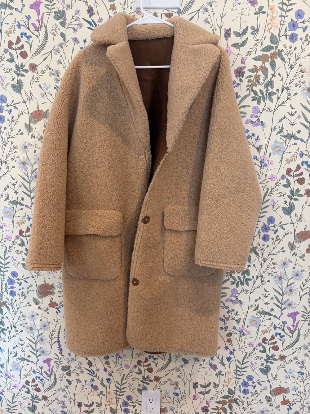 Mango Sherpa / Faux Suede Reversible Coat